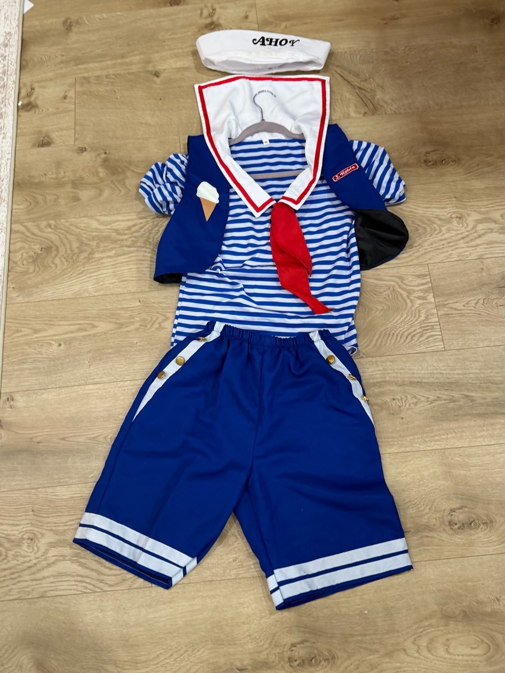 Kids Sailor Costume Set - Blue Striped Sailor Outfit “Stranger Things”